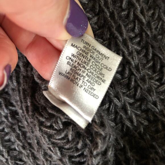 Christopher & Banks C.J. Chunky Knit Sweater Vest Gray Collared Zip Front 1X - Picture 8 of 11